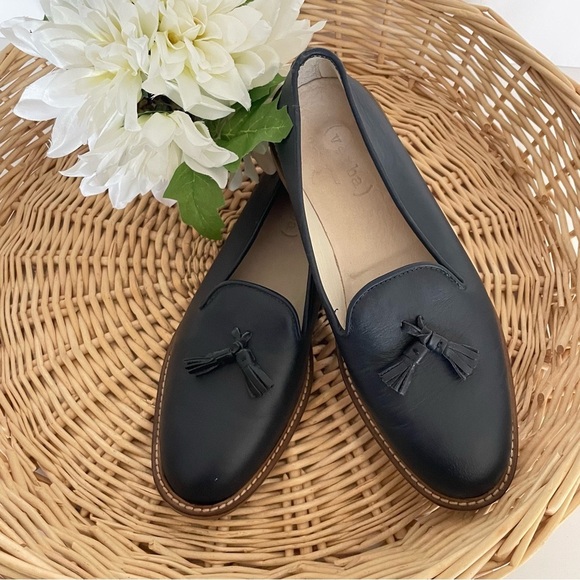 Verba navy blue leather tassel loafers made in Italy unisex size 41 - Picture 1 of 16